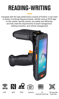 안드로이드 13 핸드 헤드 워터 پروف 쇼크 پروف 견고한 RFID UHF LF NFC 2D 스캐너 리더 PDA 데이터 수집